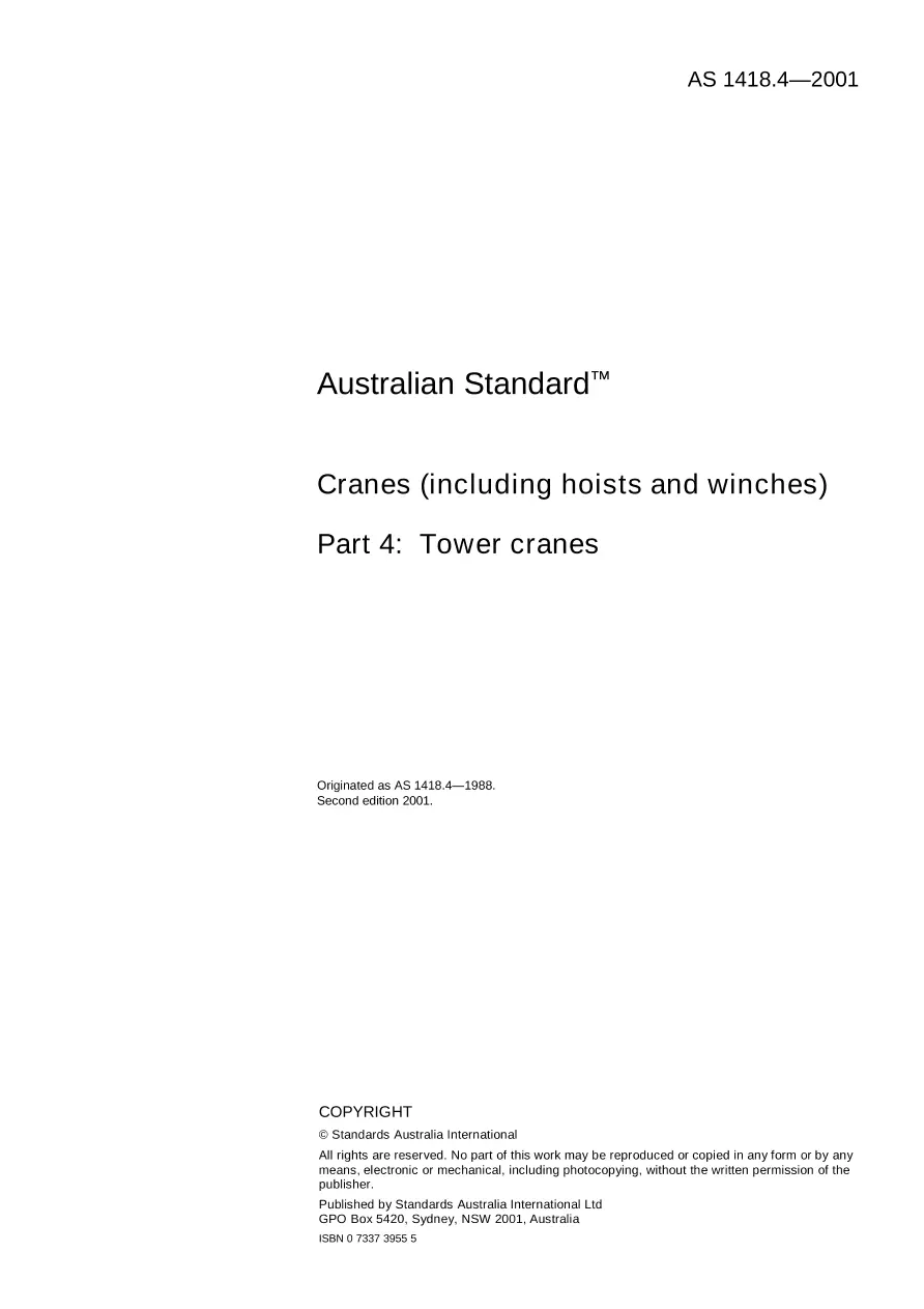 AS 1418.4-2001 AS 1418.4-2001 pdf