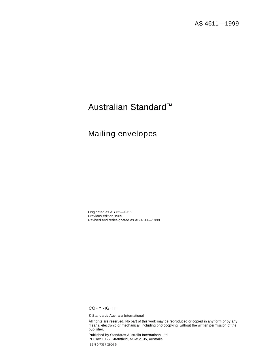 AS 4611-1999 AS 4611-1999 pdf