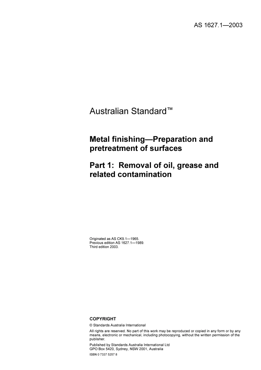 AS 1627.1-2003 AS 1627.1-2003 pdf