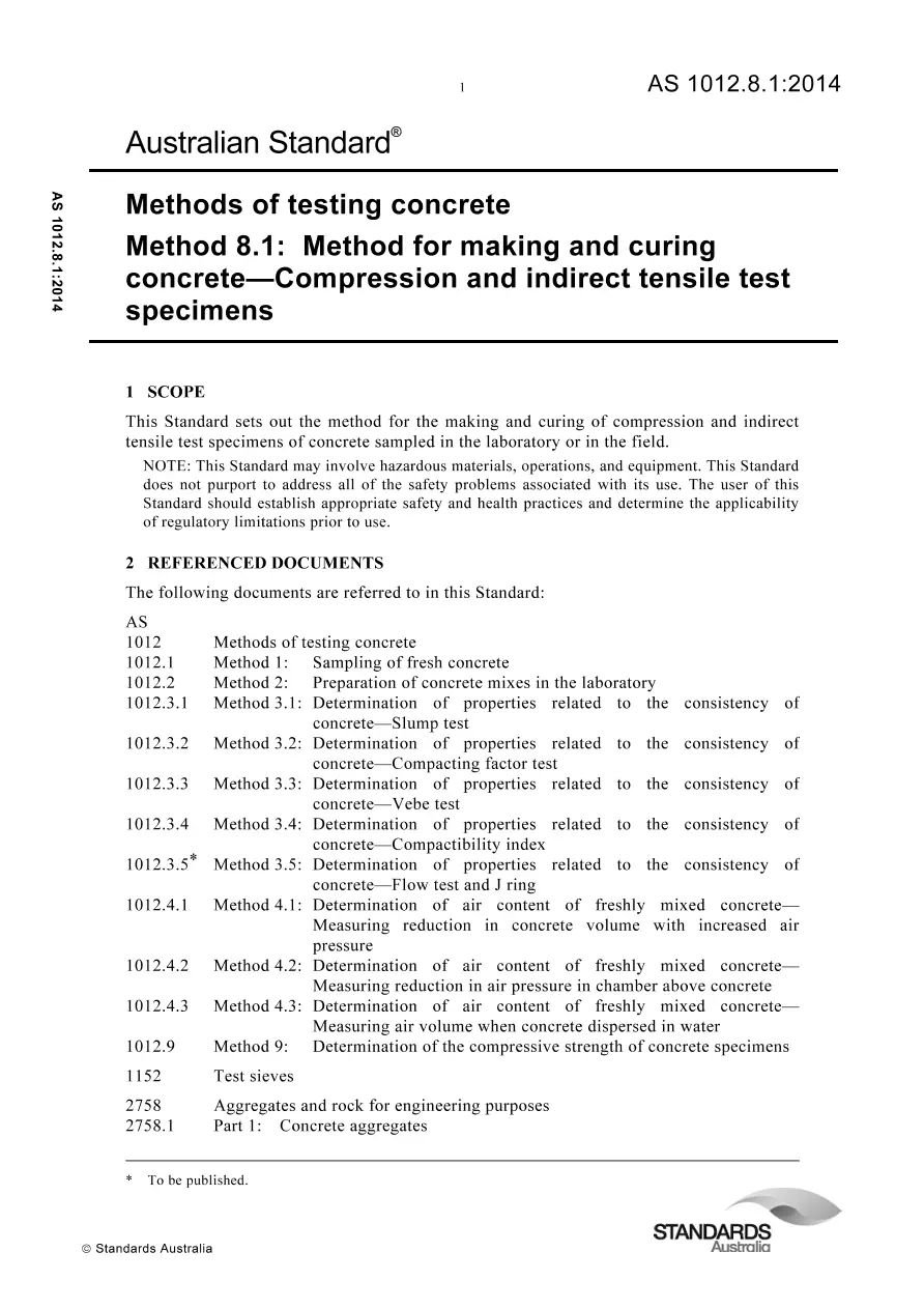 AS 1012.8.1:2014 AS 1012.8.1:2014 pdf