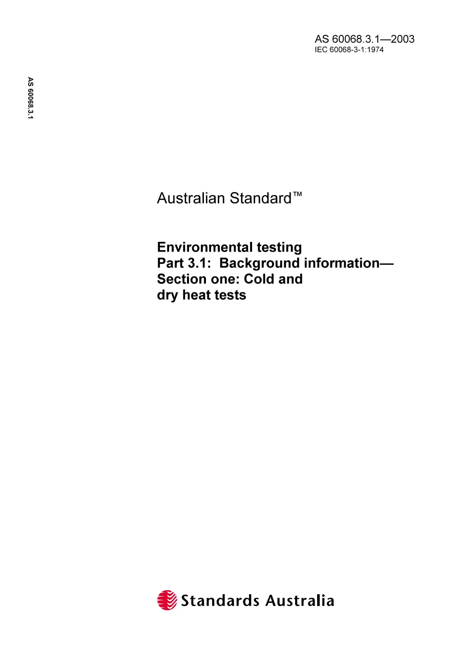 AS 60068.3.1-2003 pdf