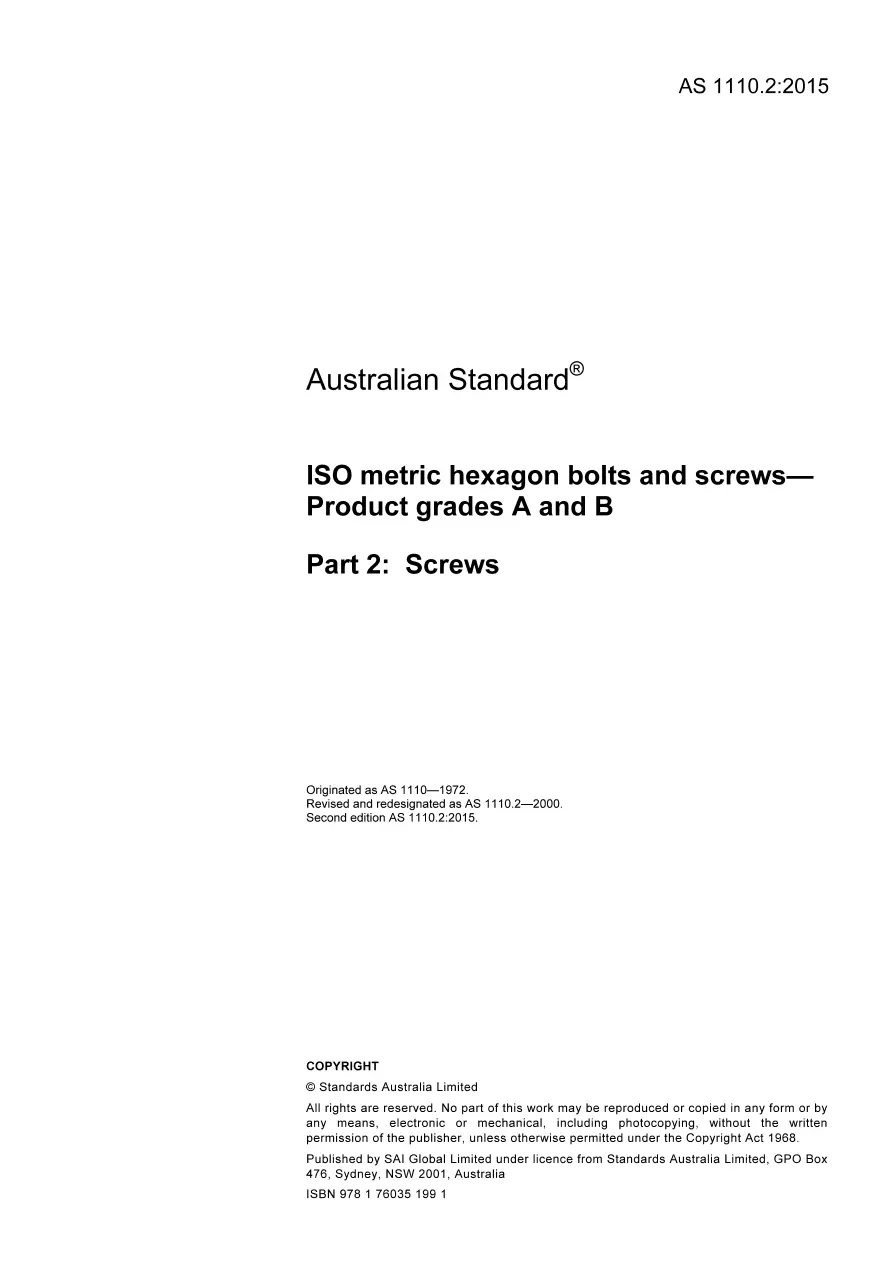 AS 1110.2:2015 AS 1110.2:2015 pdf