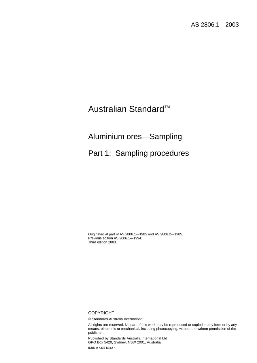 AS 2806.1-2003 AS 2806.1-2003 pdf