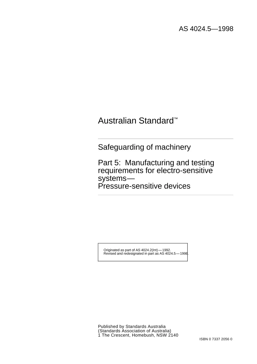 AS 4024.5-1998 AS 4024.5-1998 pdf