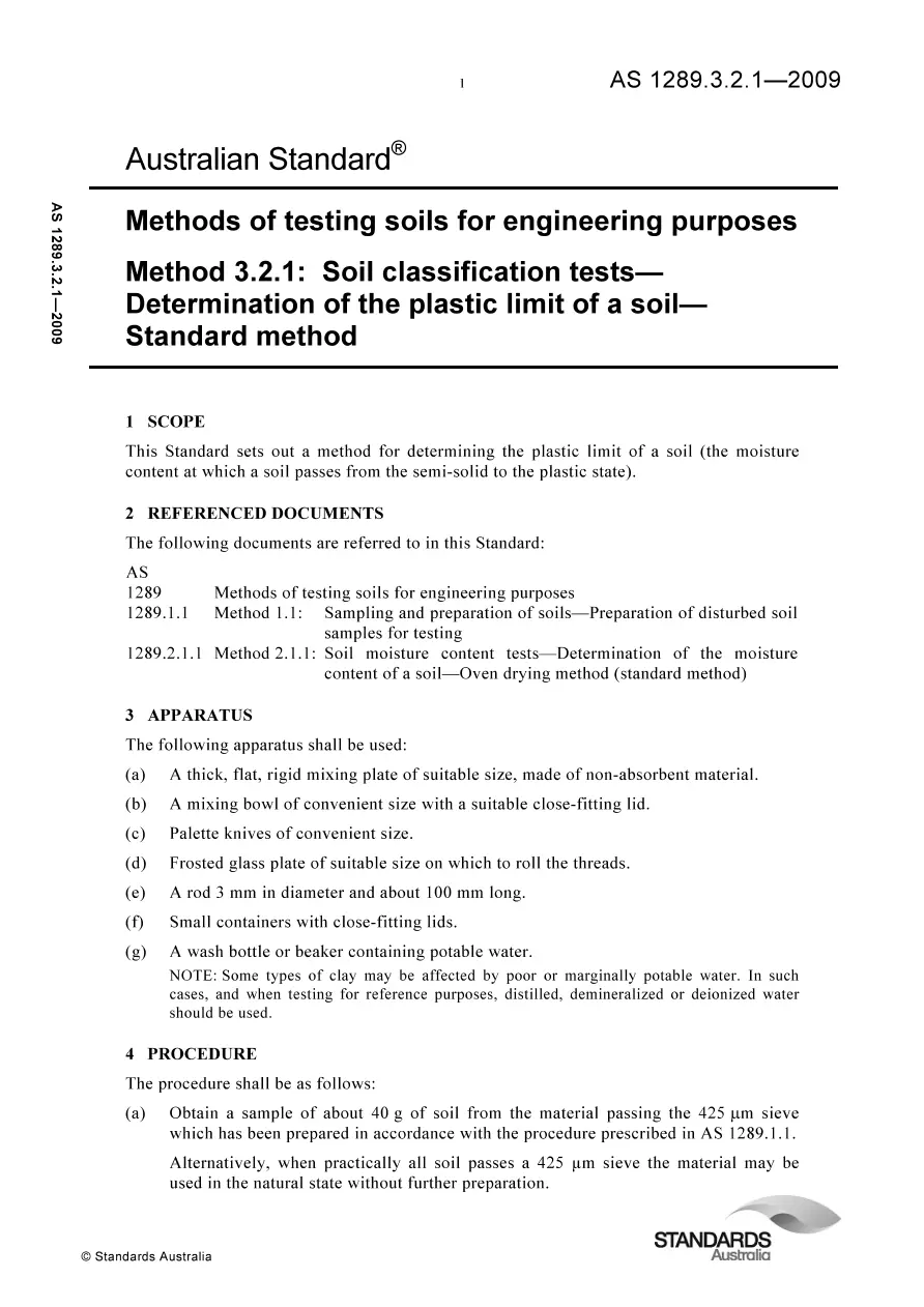 AS 1289.3.2.1-2009 AS 1289.3.2.1-2009 pdf