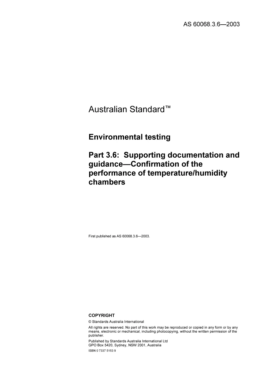 AS 60068.3.6-2003 pdf