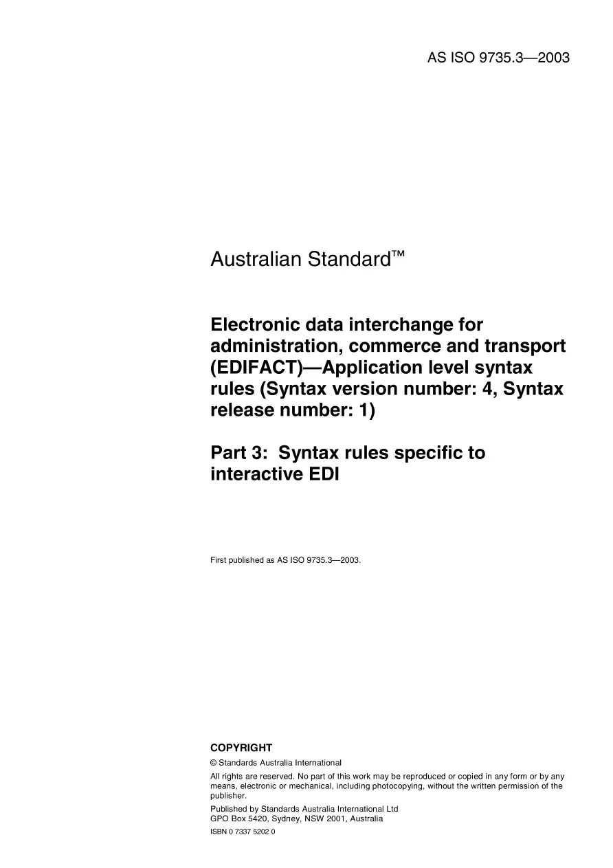 AS ISO 9735.3-2003 AS ISO 9735.3-2003 pdf
