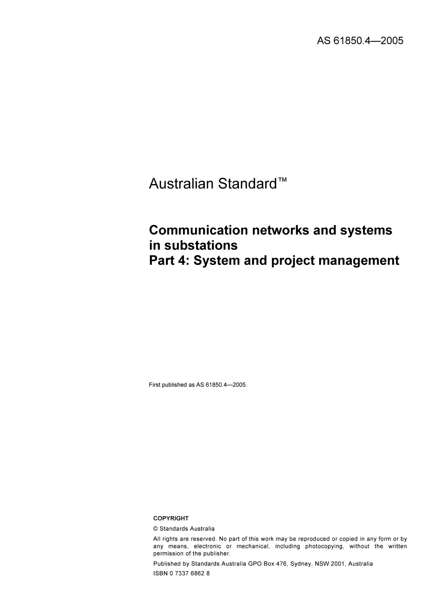 AS 61850.4-2005 AS 61850.4-2005 pdf