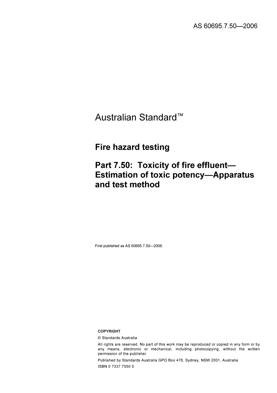 AS 60695.7.50-2006 pdf