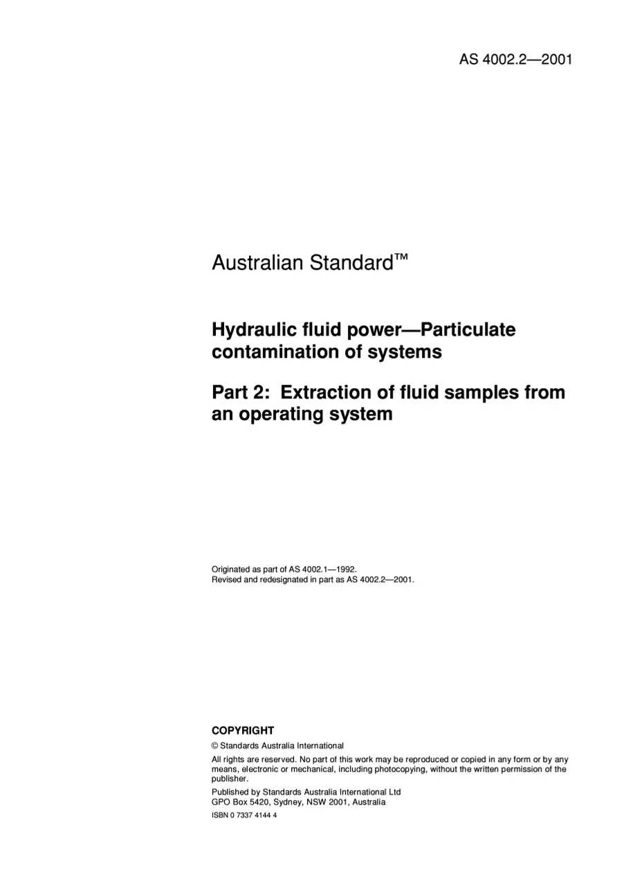 AS 4002.2-2001 pdf