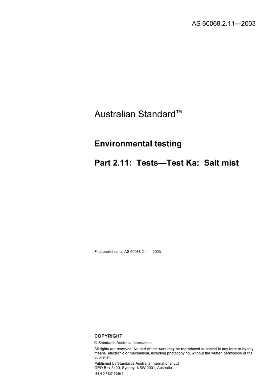 AS 60068.2.11-2003 pdf