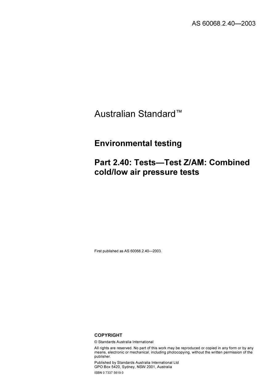 AS 60068.2.40-2003 pdf