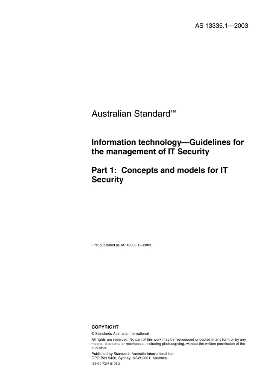 AS 13335.1-2003 AS 13335.1-2003 pdf