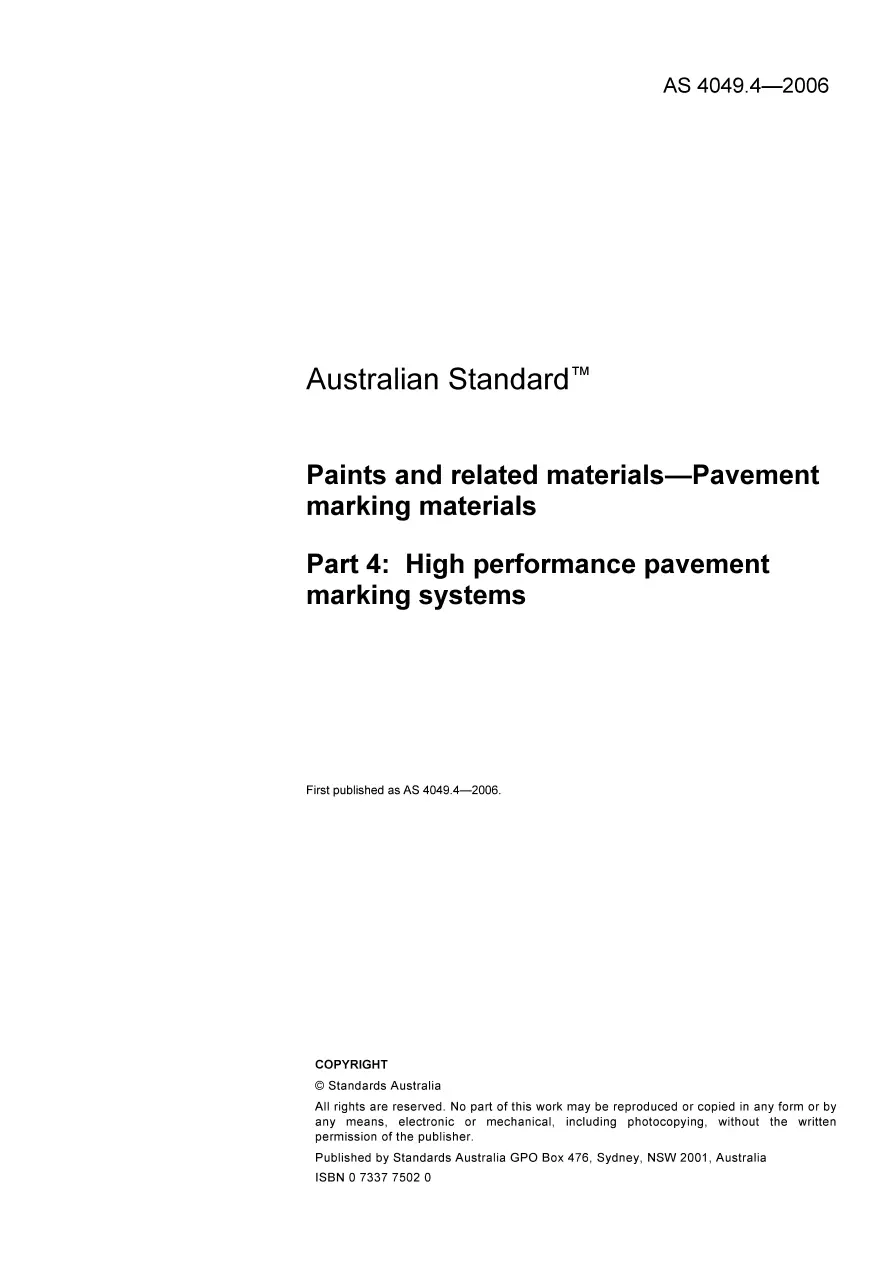 AS 4049.4-2006 AS 4049.4-2006 pdf