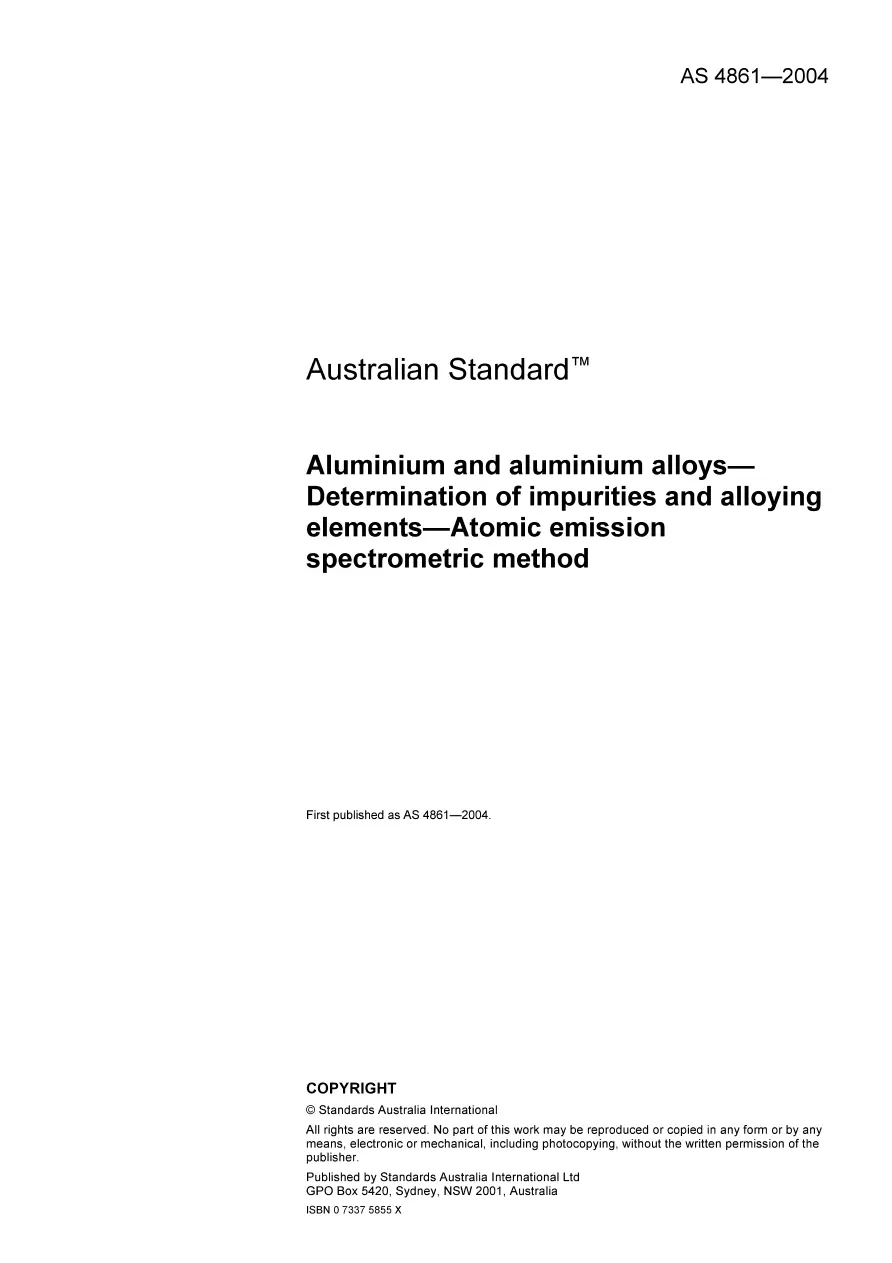 AS 4861-2004 AS 4861-2004 pdf