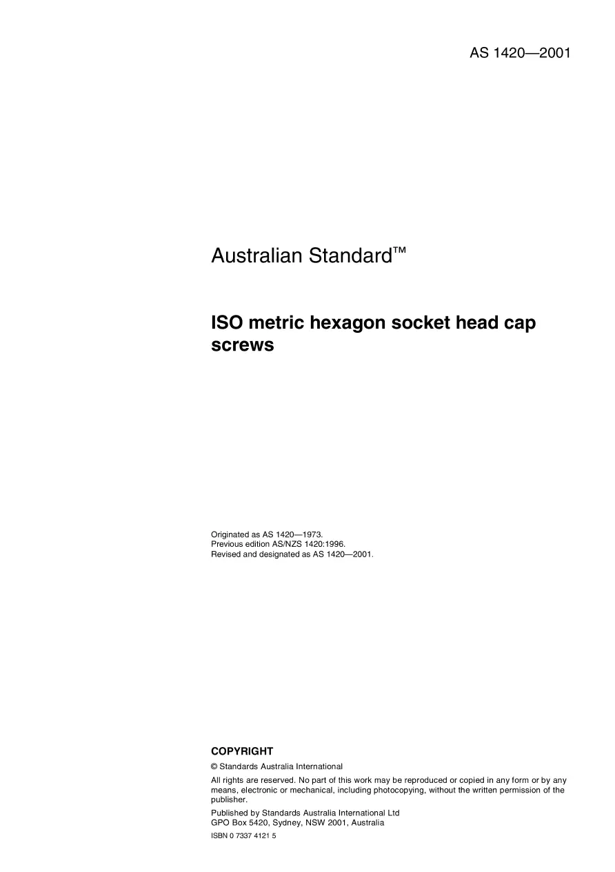 AS 1420-2001 AS 1420-2001 pdf