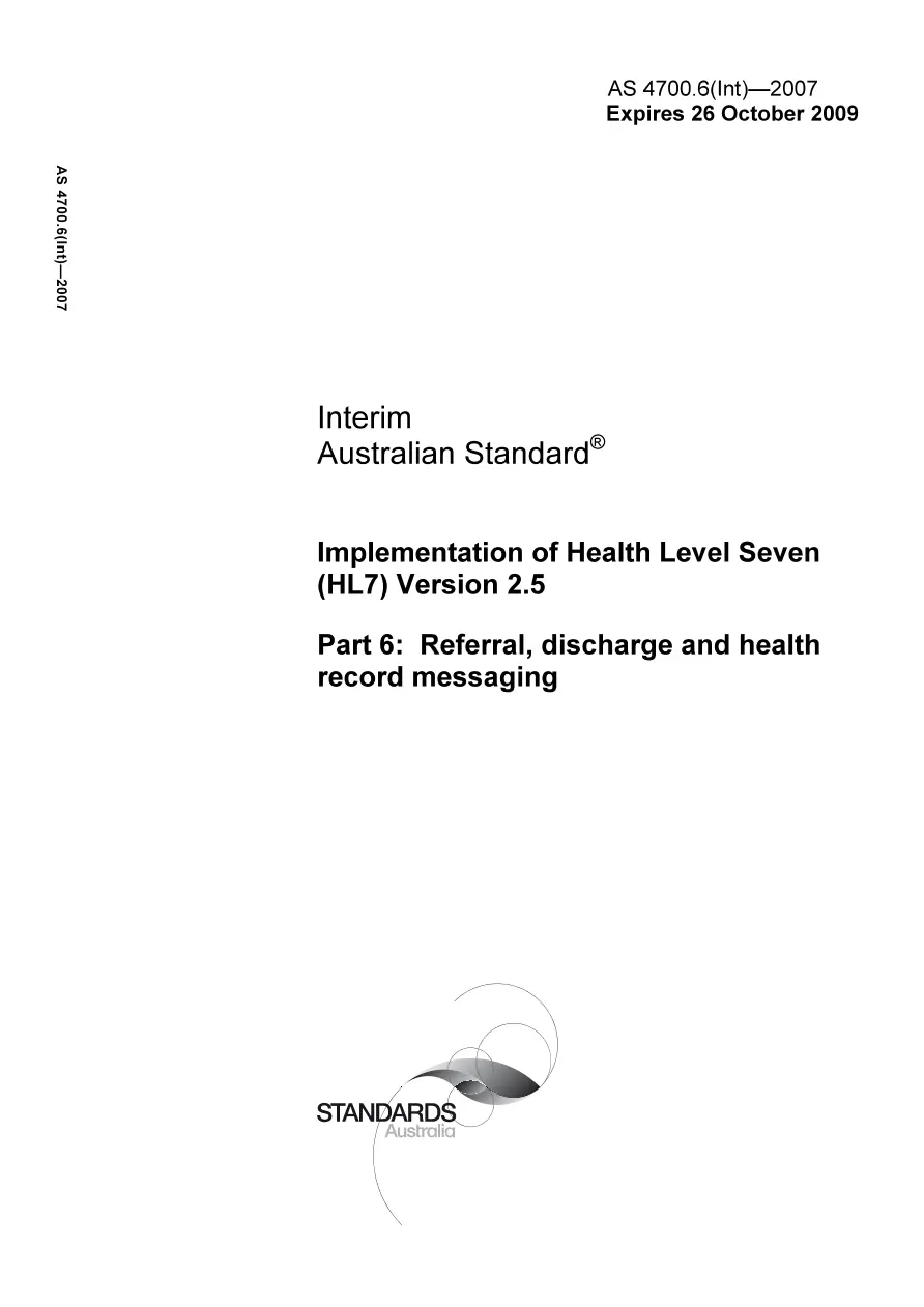 AS 4700.6(INT)-2007 AS 4700.6(INT)-2007 pdf