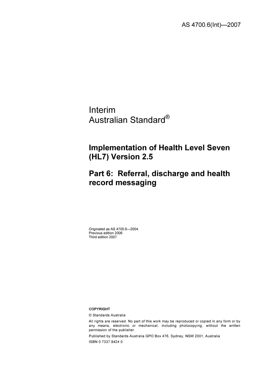 AS 4700.6(INT)-2007 AS 4700.6(INT)-2007 pdf