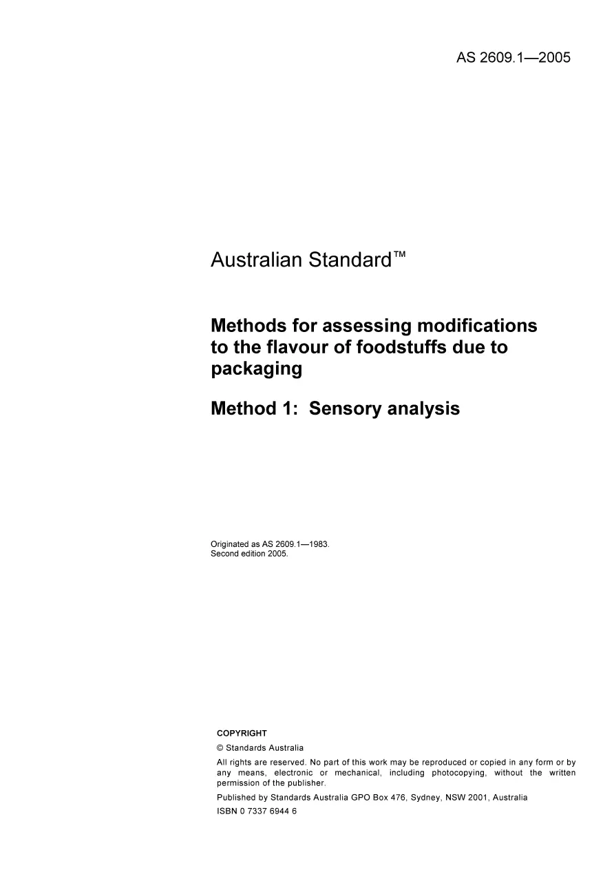 AS 2609.1-2005 AS 2609.1-2005 pdf