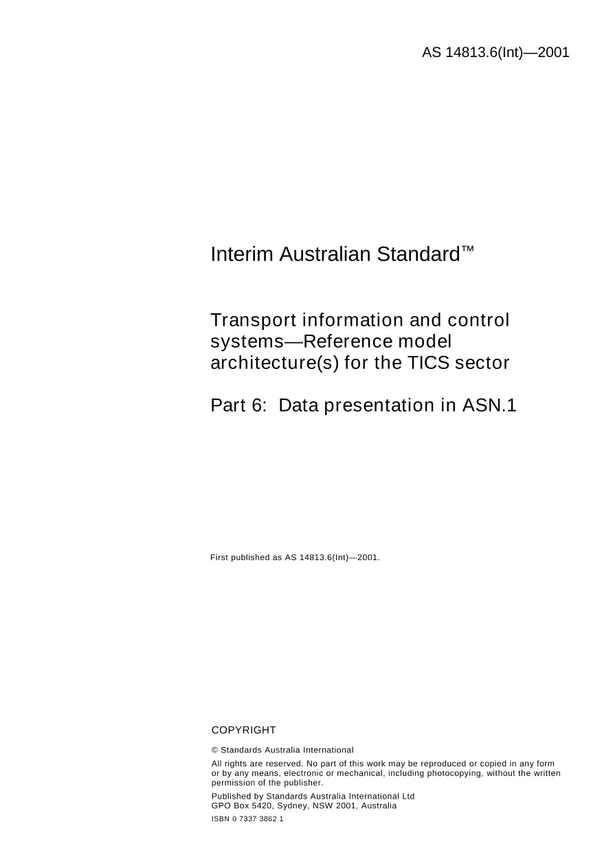 AS 14813.6(INT)-2001 AS 14813.6(INT)-2001 pdf