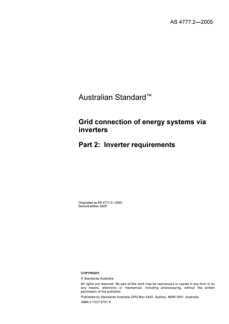 AS 4777.2-2005 AS 4777.2-2005 pdf