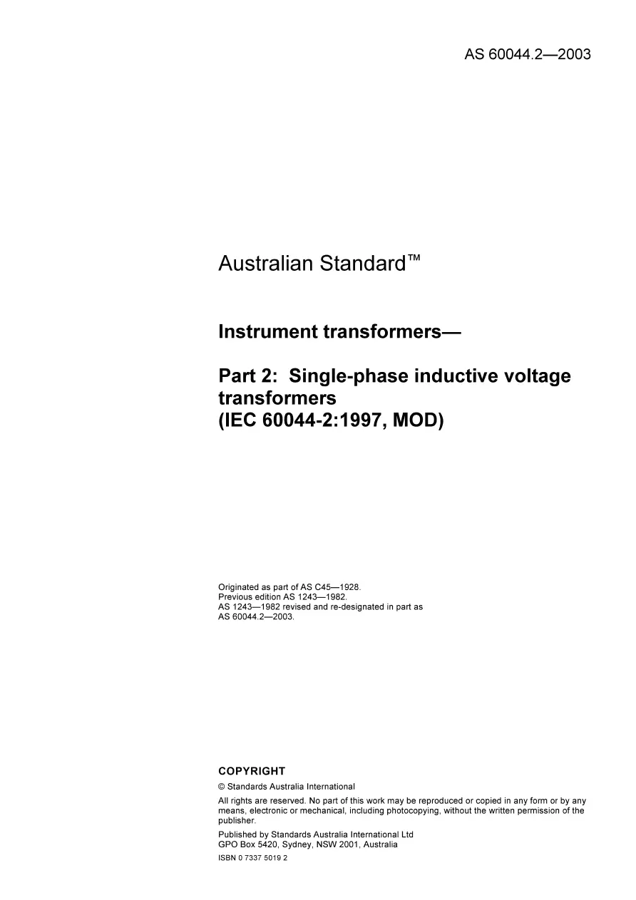 AS 60044.2-2003 pdf