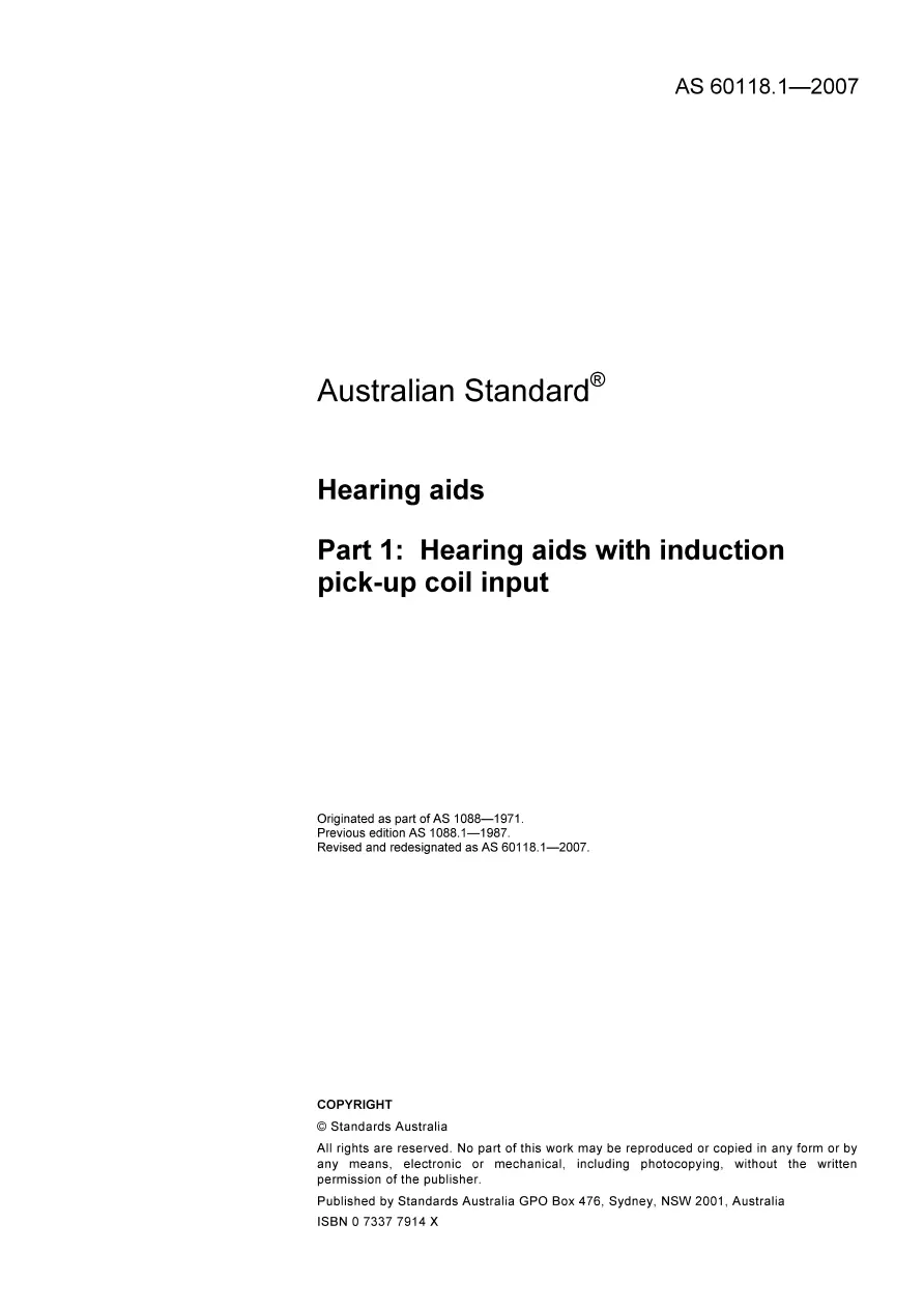 AS 60118.1-2007 AS 60118.1-2007 pdf