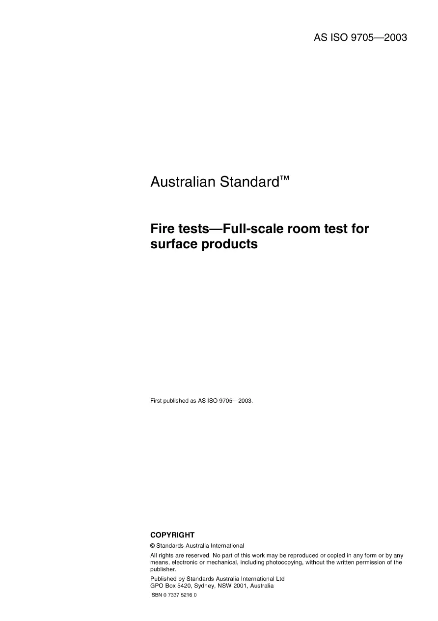 AS ISO 9705-2003 AS ISO 9705-2003 pdf