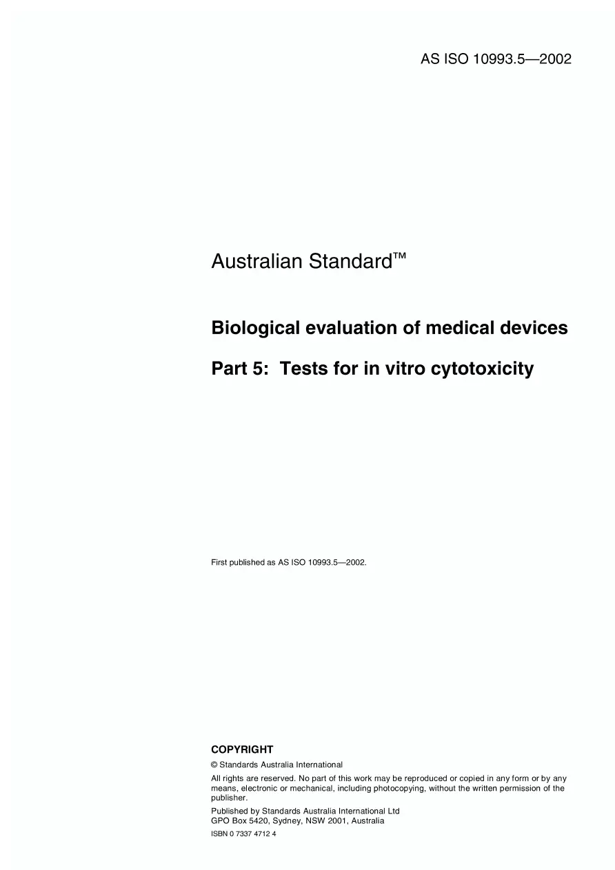 AS ISO 10993.5-2002 pdf