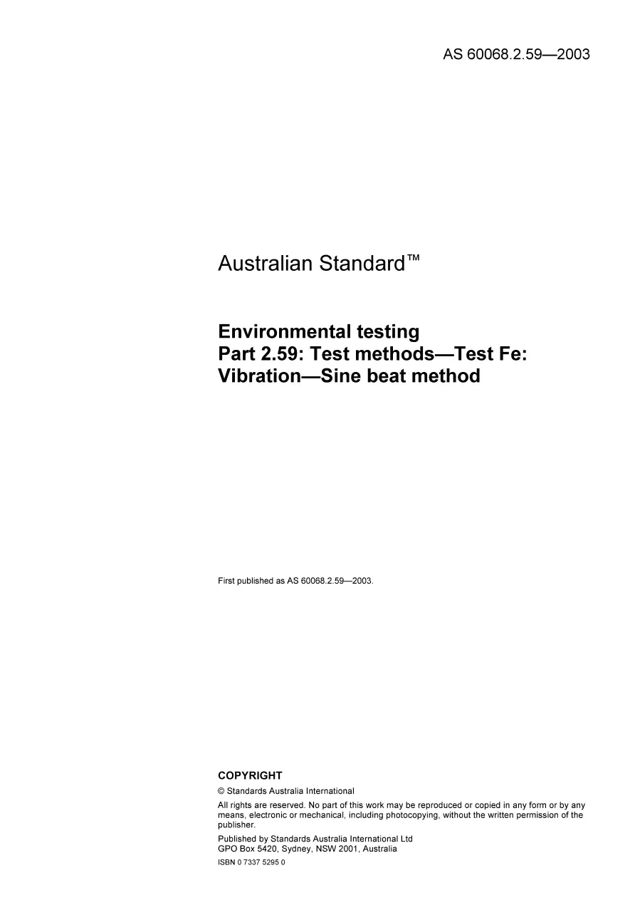 AS 60068.2.59-2003 pdf