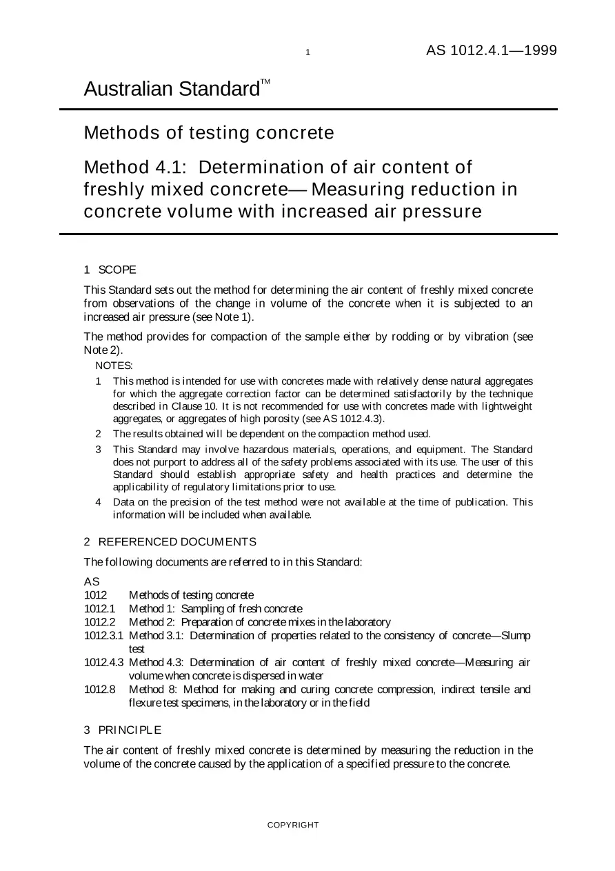 AS 1012.4.1-1999 pdf