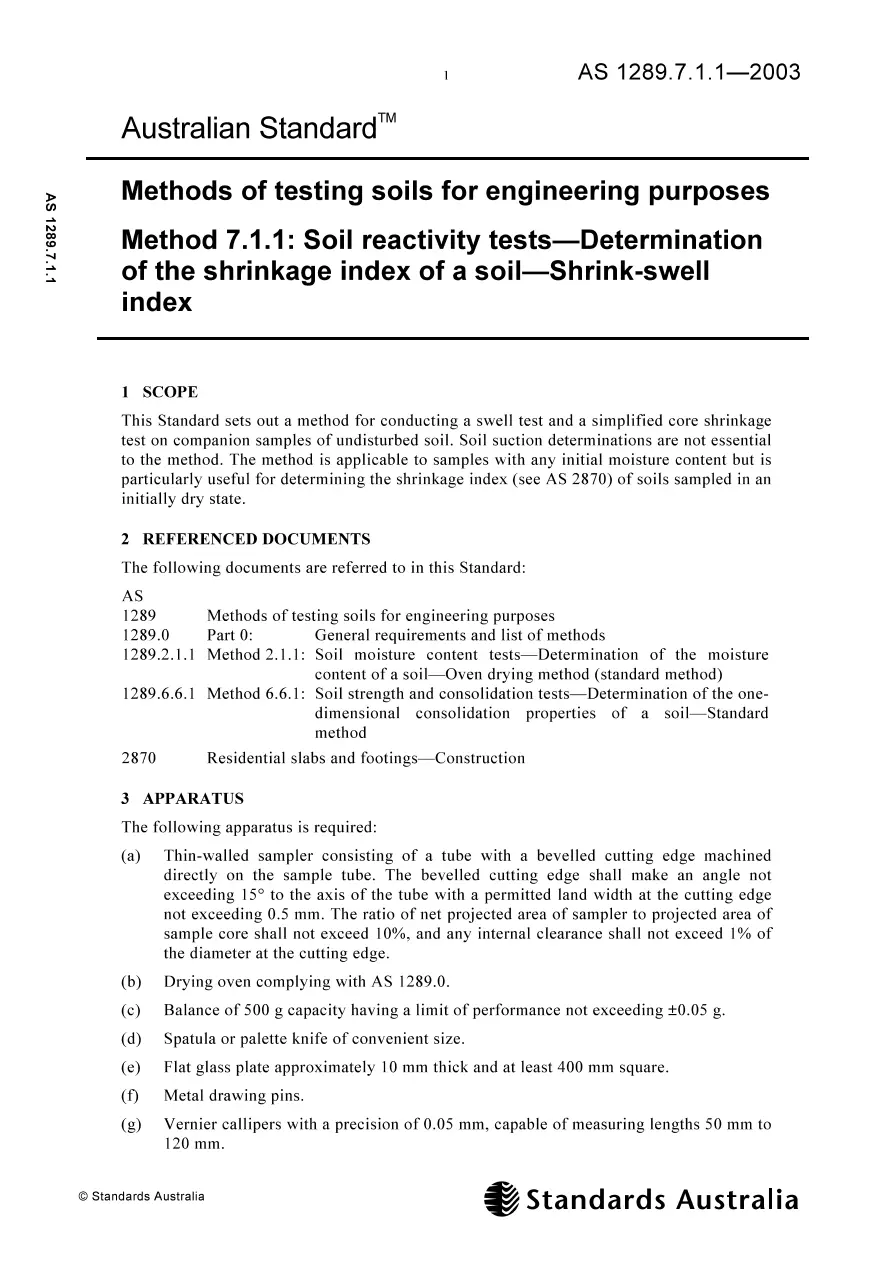 AS 1289.7.1.1-2003 AS 1289.7.1.1-2003 pdf