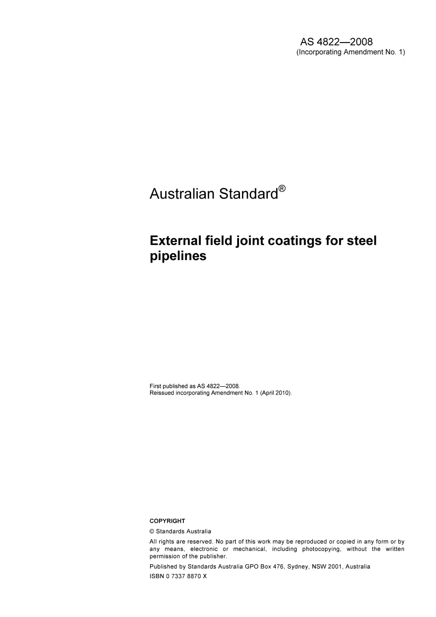 AS 4822-2008 AS 4822-2008 pdf