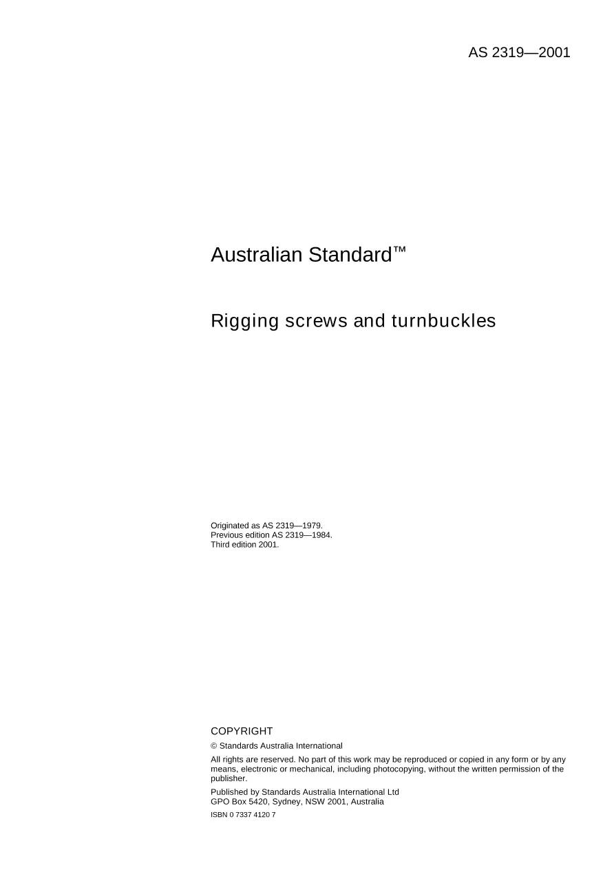 AS 2319-2001 AS 2319-2001 pdf