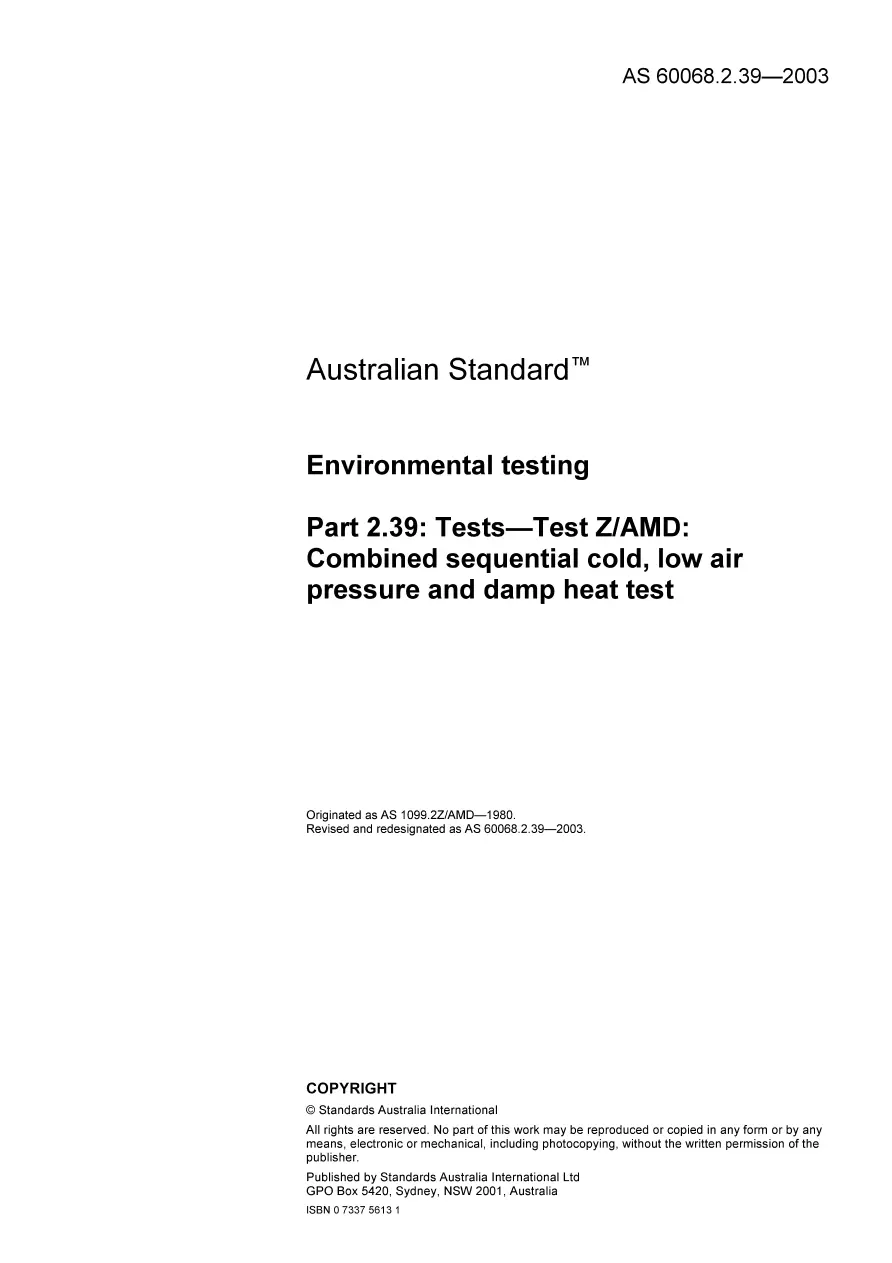 AS 60068.2.39-2003 pdf