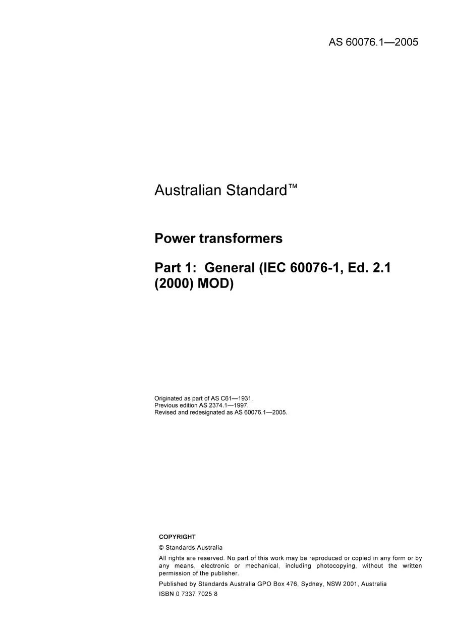 AS 60076.1-2005 AS 60076.1-2005 pdf