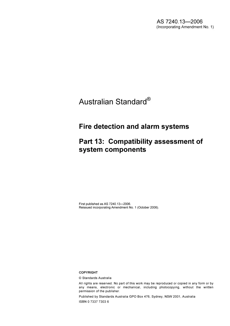 AS 7240.13-2006 AS 7240.13-2006 pdf
