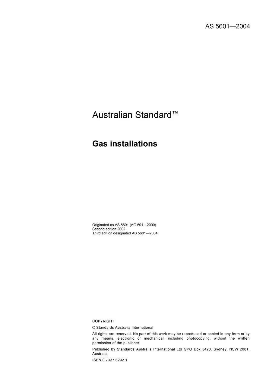 AS 5601-2004 AS 5601-2004 pdf