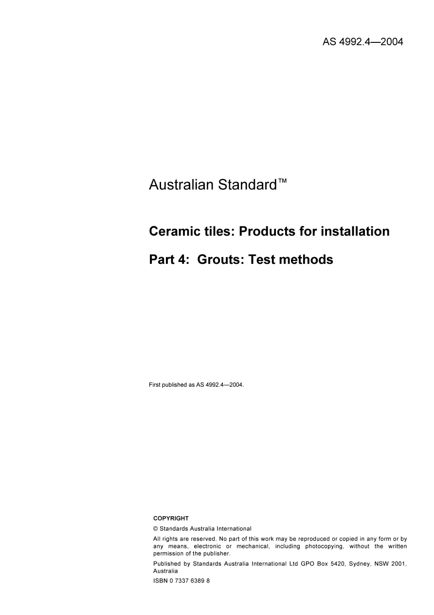 AS 4992.4-2004 AS 4992.4-2004 pdf
