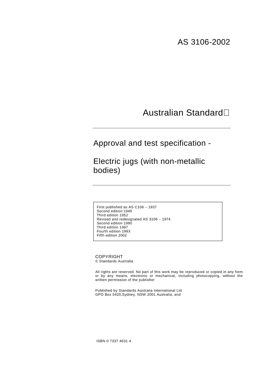 AS 3106-2002 pdf