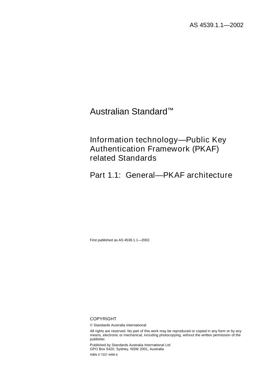 AS 4539.1.1-2002 AS 4539.1.1-2002 pdf