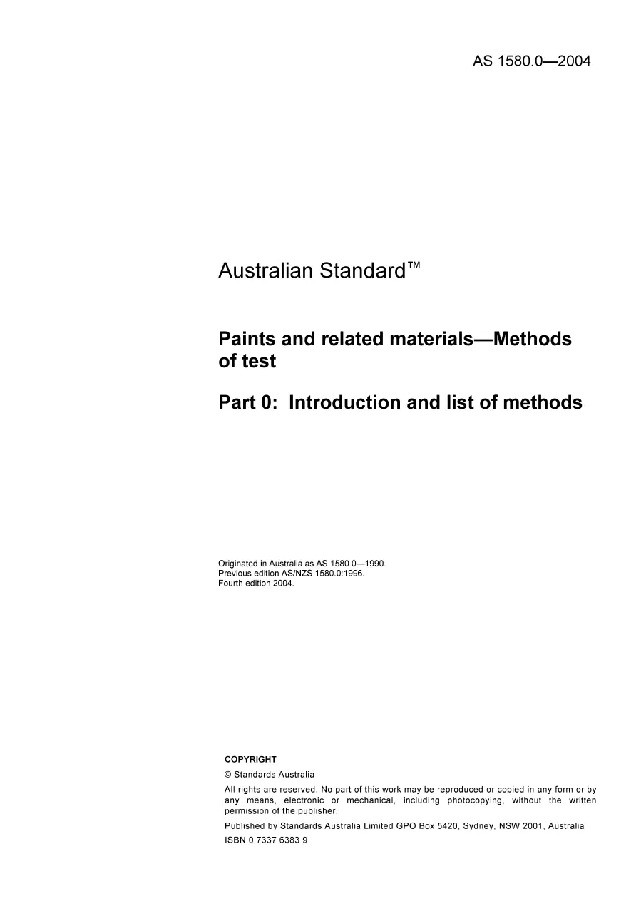 AS 1580.0-2004 pdf