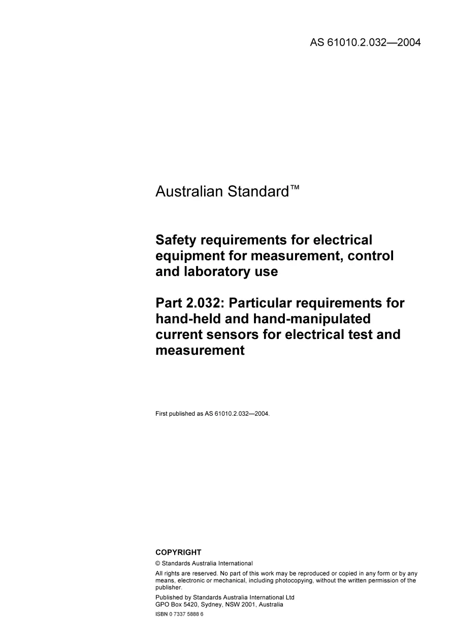 AS 61010.2.032-2004 AS 61010.2.032-2004 pdf
