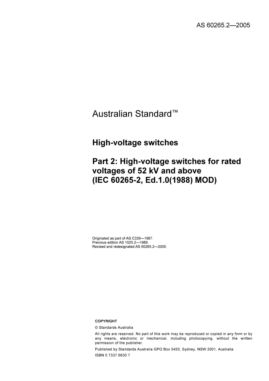 AS 60265.2-2005 AS 60265.2-2005 pdf