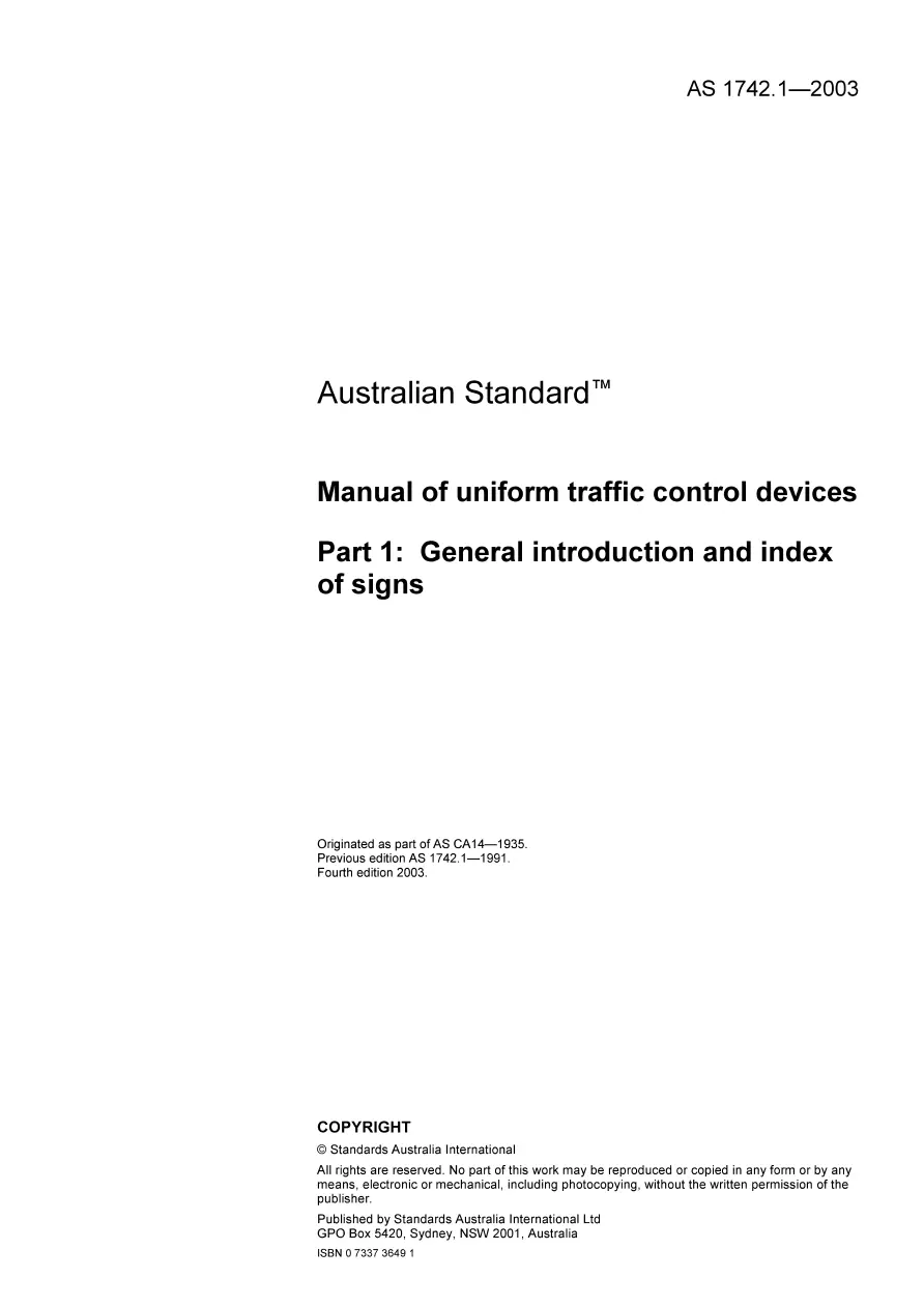 AS 1742.1-2003 AS 1742.1-2003 pdf