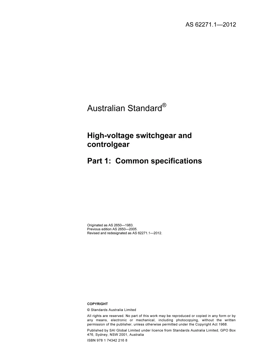 AS 62271.1-2012 AS 62271.1-2012 pdf