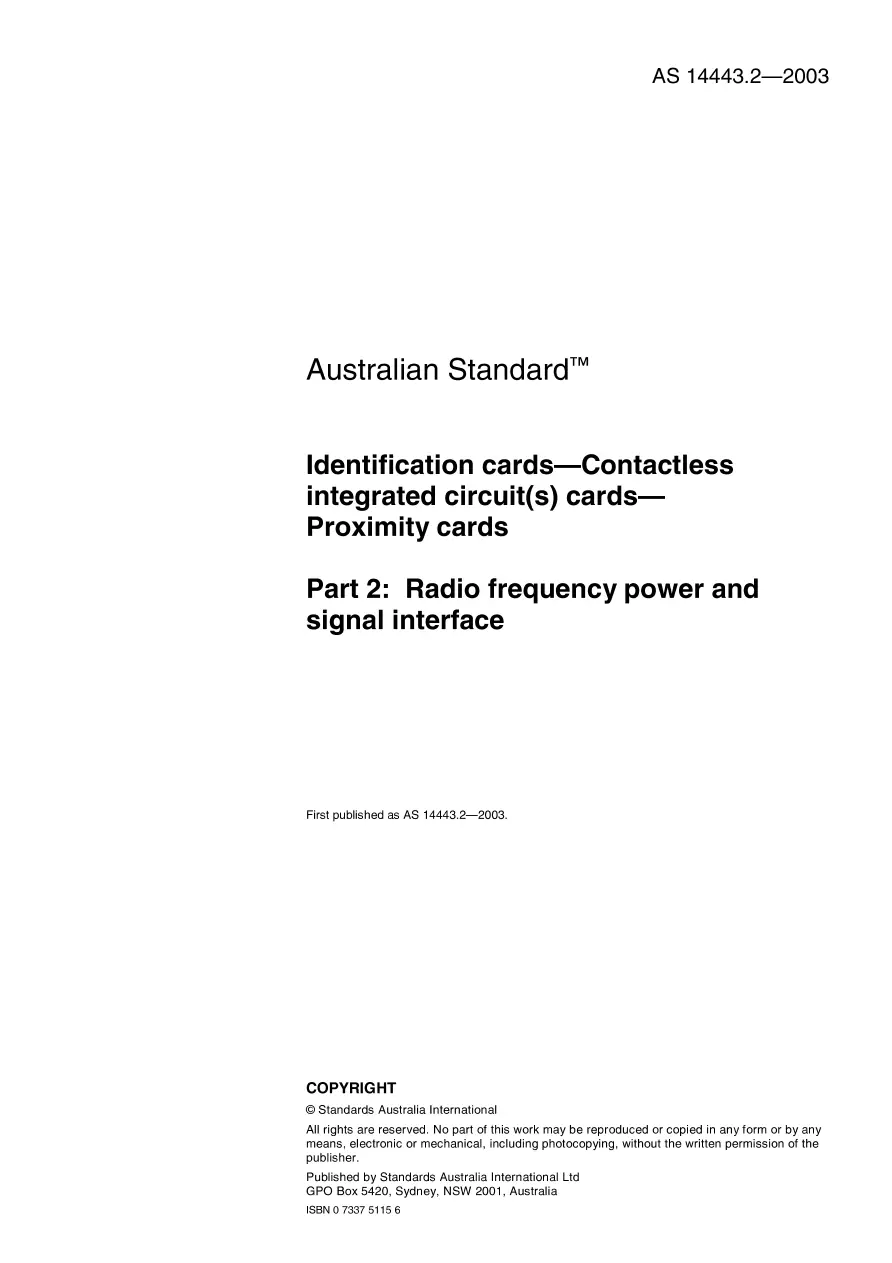 AS 14443.2-2003 AS 14443.2-2003 pdf