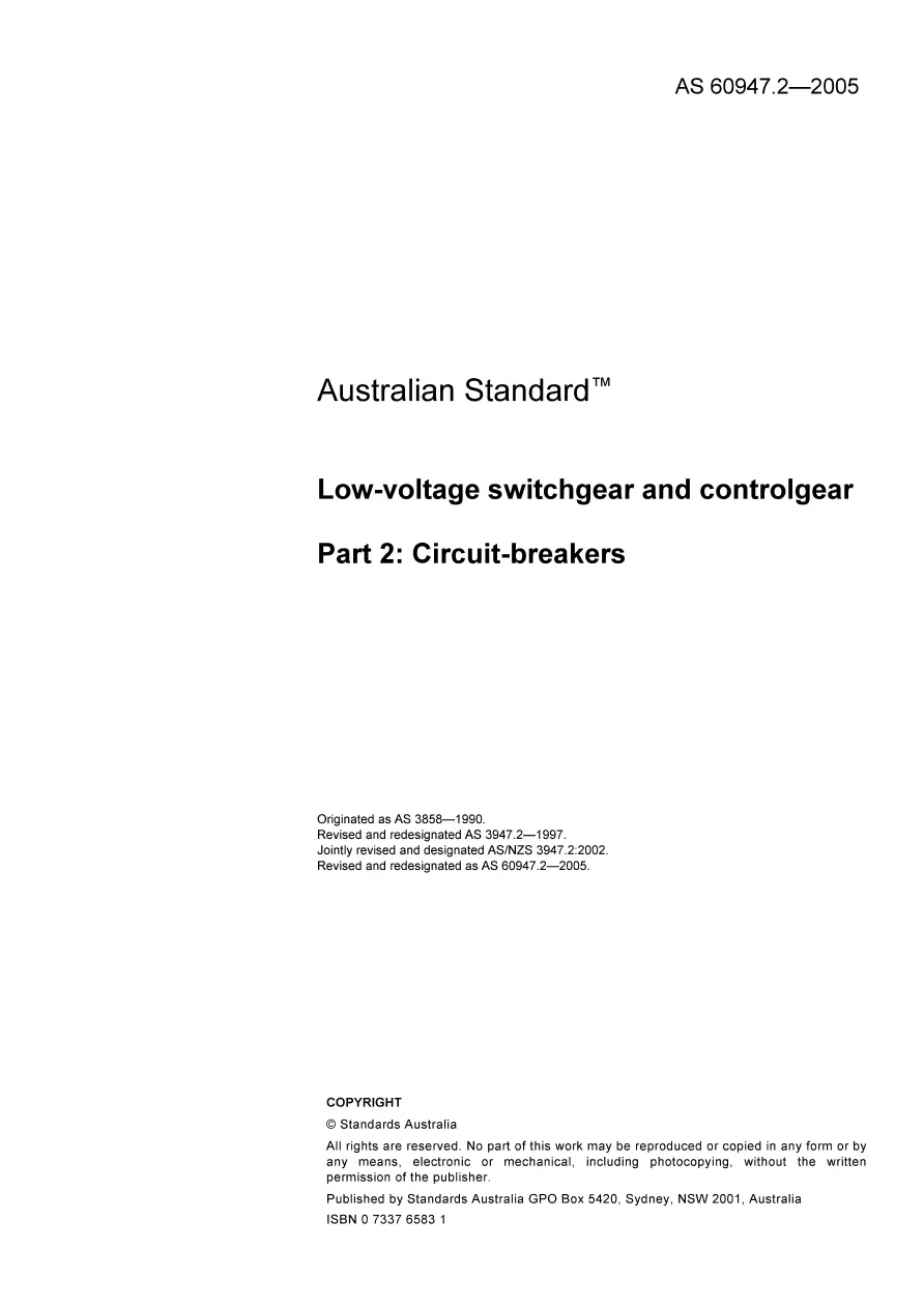 AS 60947.2-2005 pdf