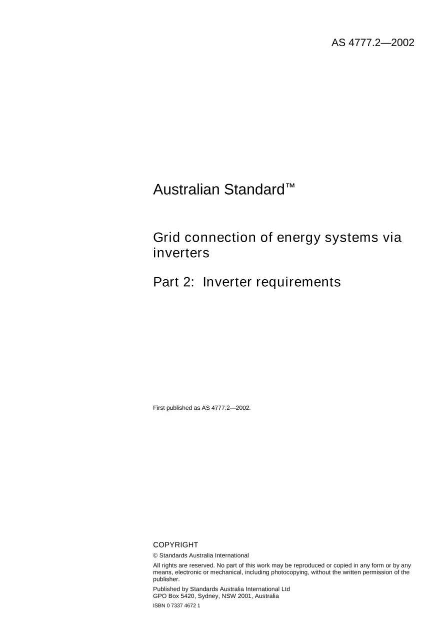 AS 4777.2-2002 AS 4777.2-2002 pdf
