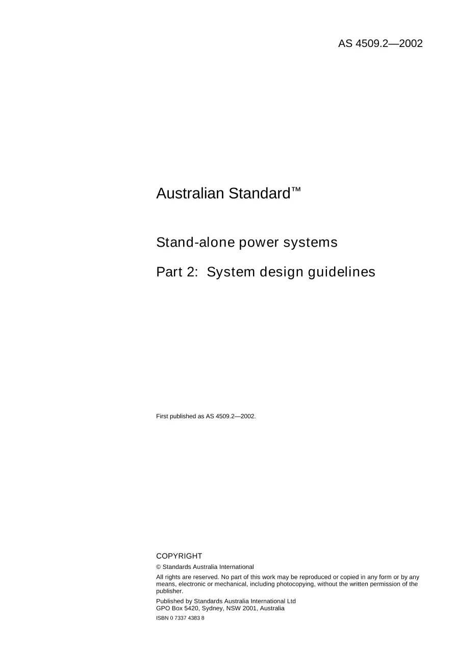 AS 4509.2-2002 AS 4509.2-2002 pdf
